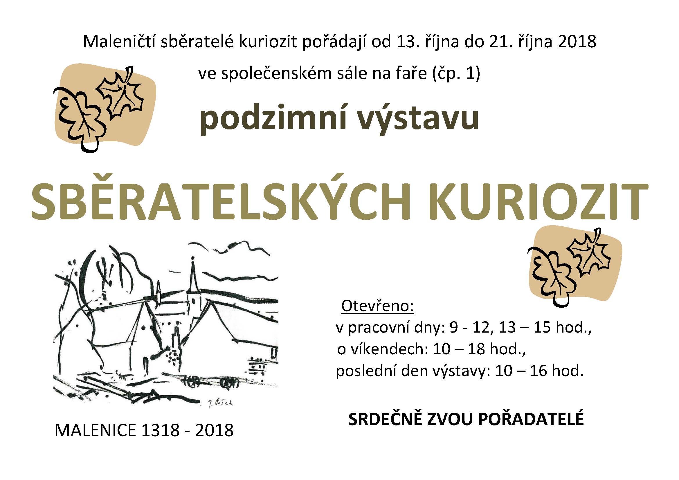 PODZIMNÍ SBĚRATELSKÁ VÝSTAVA